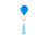 Honeycomb-koriste, sininen kuumailmapallo