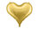 Foliopallo, sydän kulta 75cm 