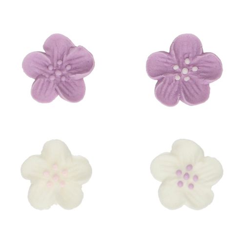 FunCakes syötävä koriste, kukkalajitelma violetti/valkoinen