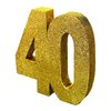 Pöytäkoriste kultaglitter, numero 40