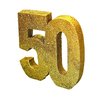 Pöytäkoriste kultaglitter, numero 50