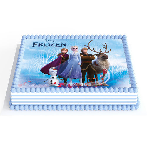 Syötävä kakkukuva suorakaide, Frozen 15cm x 21cm