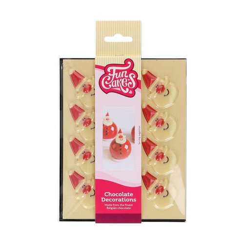 FunCakes suklaakoriste 12kpl, Joulupukki
