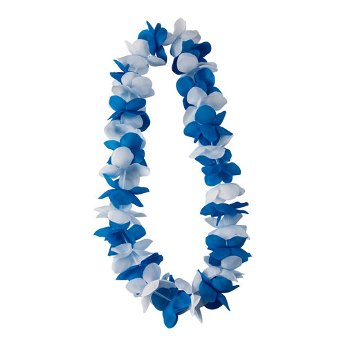 Hawaiian lei blue white