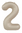 Muotofoliopallo, numero 2 beige 86cm
