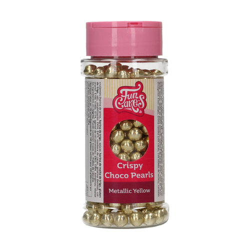 FunCakes suklaahelmet, metallinhohto keltainen 60g
