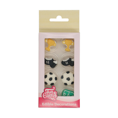 FunCakes syötävä koriste, jalkapalloilu 8kpl