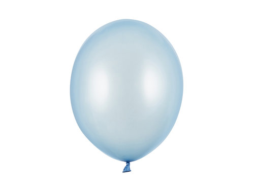 Ilmapallot 100kpl, metallic baby blue 30cm