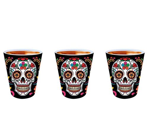Dia de los muertos shottilasit 3kpl 