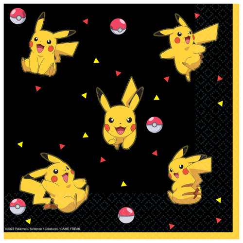 Pokemon isot lautasliinat 16kpl (musta)