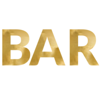 Vuokraus! BAR isot kirjaimet, peilikulta