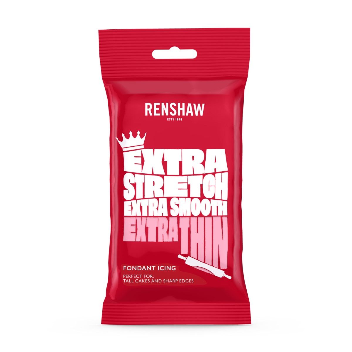 Renshaw Extra sokerimassa 250g, Vaaleanpunainen