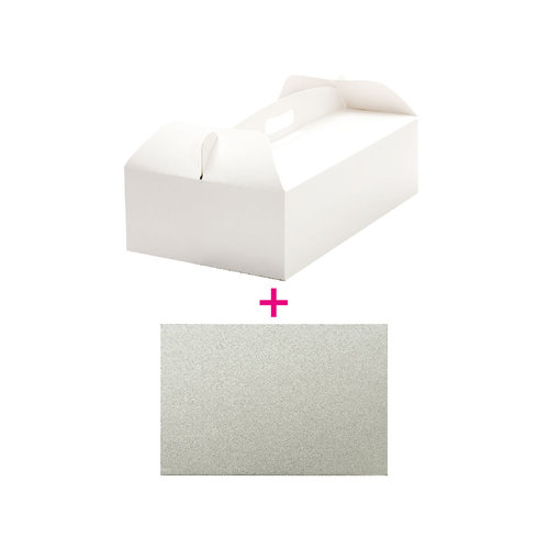 Kakkulaatikko ja alusta suorakaide, 31cm x 16cm x 12cm