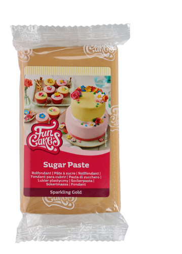 FunCakes sokerimassa, Sparkling Gold 250g