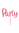 Kakkukoriste, glitterpinkki Party