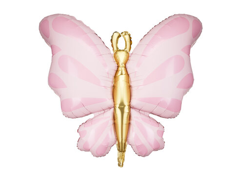 Foliopallo, pinkki perhonen