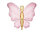 Foliopallo, pinkki perhonen