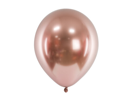 Ilmapallo 1kpl, kiiltävä ruusukulta (chrome) 30cm  