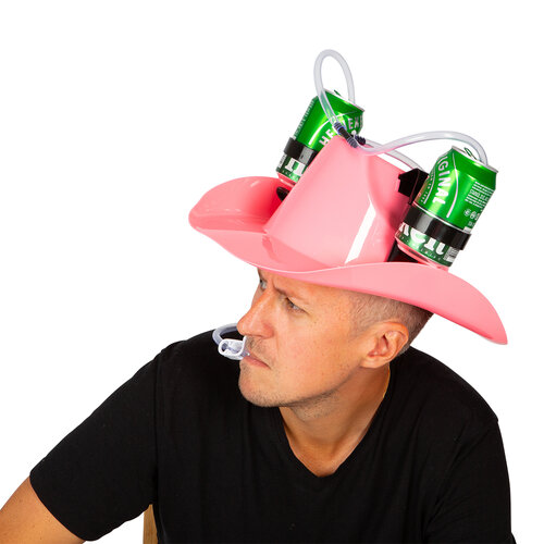 Cowboy juomakypärä pinkki