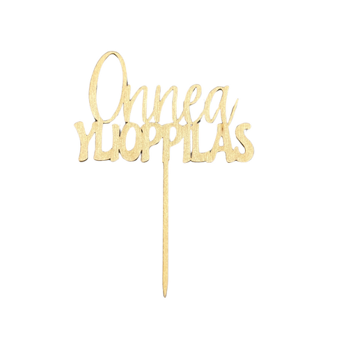 Puinen kakkukoriste, mini Onnea ylioppilas