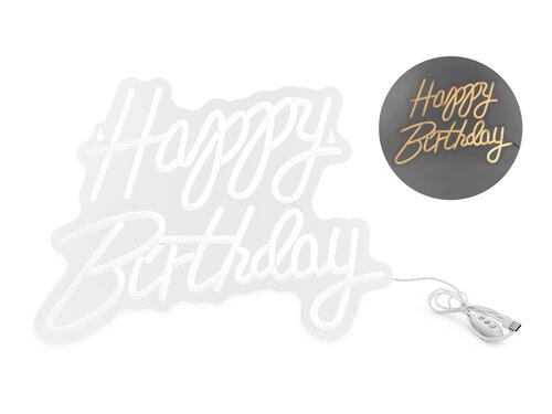 Neonvalo-kyltti Happy Birthday
