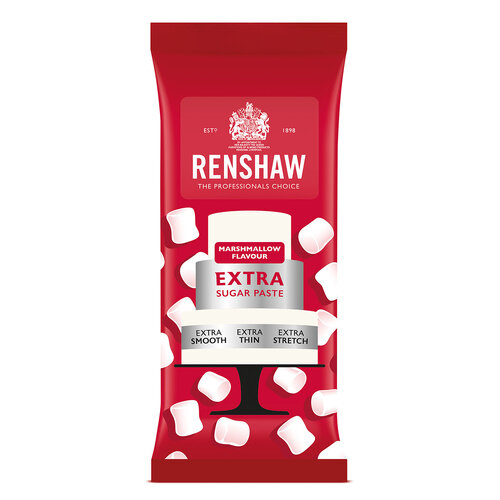 Renshaw EXTRA sokerimassa 1kg, valkoinen vaahtokarkki
