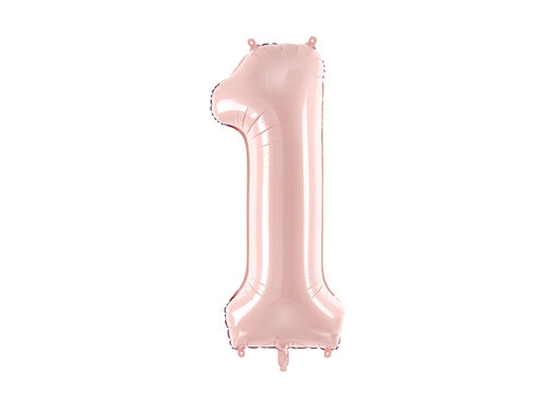 Muotofoliopallo, numero 1 vaaleanpunainen 72cm 