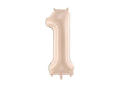 Muotofoliopallo, numero 1 beige 72cm