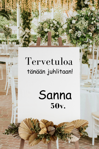 Tekstitarra kylttiin, Tervetuloa 4