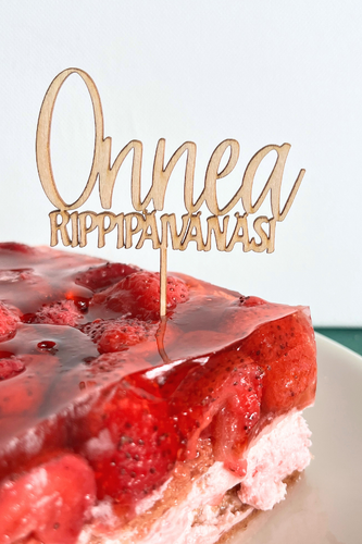 Puinen kakkukoriste, mini Onnea rippipäivänäsi