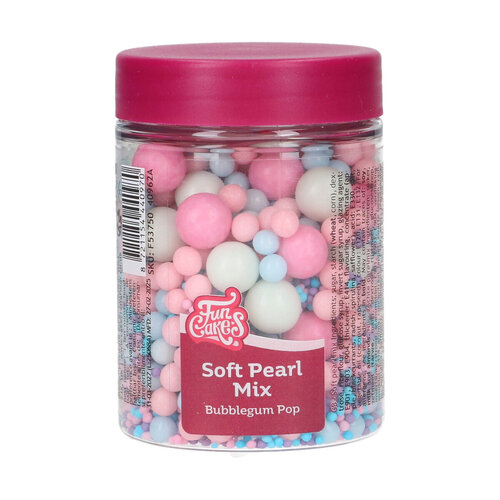 FunCakes pehmeät sokerihelmet, Bubblegum Pop Mix 80g