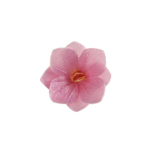 Syötävä vohvelikoriste, pinkki Hortensia 5kpl