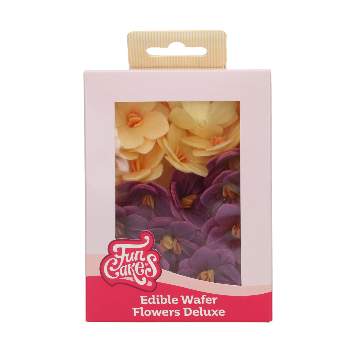 FunCakes syötävät vohvelikukat, Hortensia violetti/keltainen 18kpl