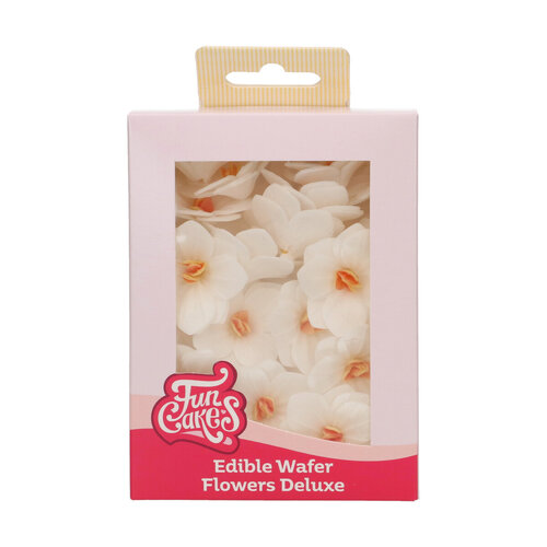 FunCakes syötävät vohvelikukat, Hortensia valkoinen 18kpl