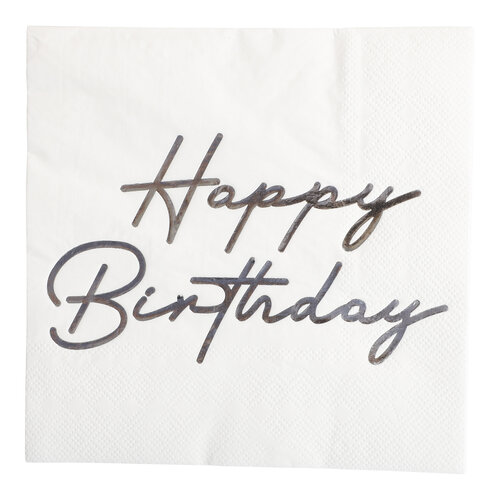 Happy Birthday lautasliinat hopea