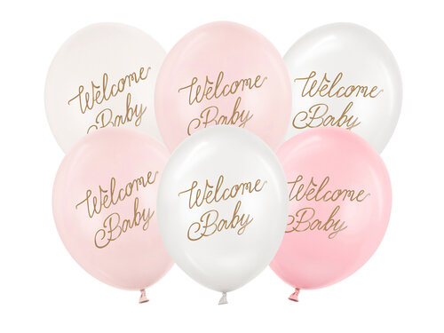 Ilmapallot, Welcome baby pinkmix 6kpl