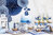 Sini-valkoiset popcorn-boxit, 6kpl