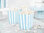 Sini-valkoiset popcorn-boxit, 6kpl