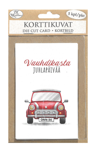 Korttikuva Auto 5kpl
