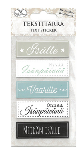 Tekstitarra Isälle 2 arkkia