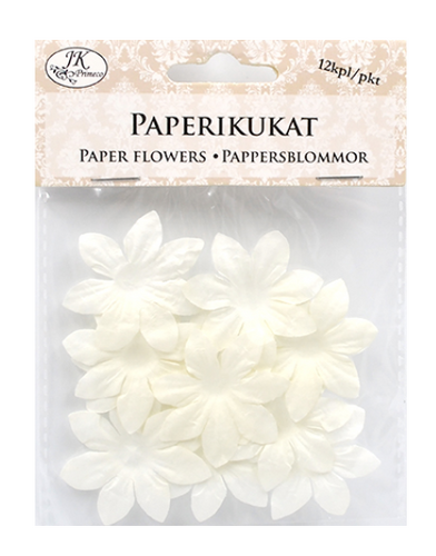 Paperikukat iso valkoinen 12kpl