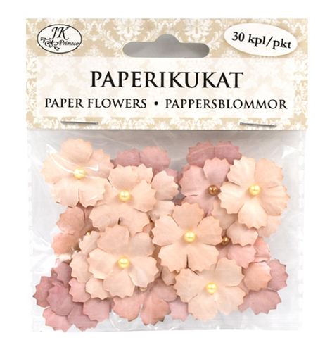 Paperikukat rosa 12kpl