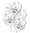 Ilmapallot, confetti hopea 4kpl