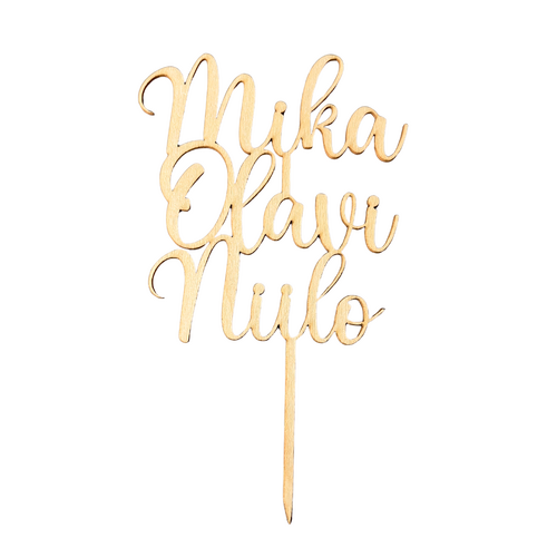 Kakkukoriste omalla tekstillä 3 rivillä (melody)