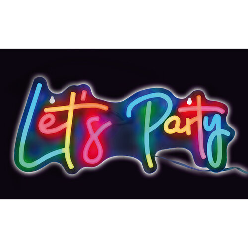 Neonvalo-kyltti Let's Party