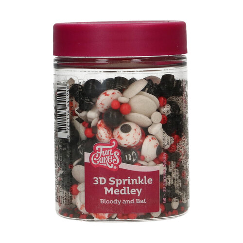 FunCakes 3D koristeraemix, veriset silmät ja lepakot 70g