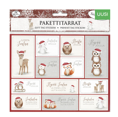 Pakettitarra Metsäneläimet joulu 3 arkkia