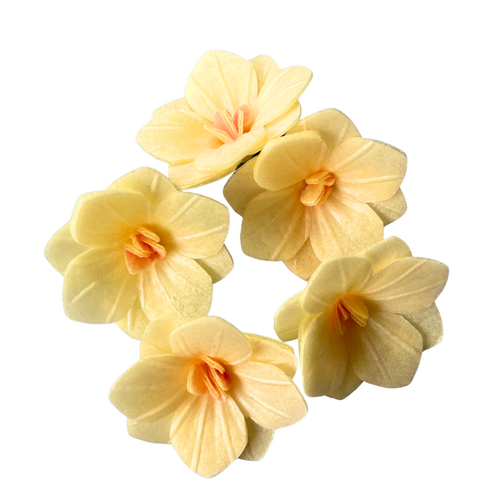 Syötävä vohvelikoriste, Hortensia keltainen 5kpl