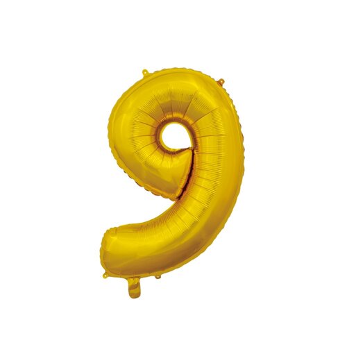 Muotofoliopallo, numero 9 kulta 66cm